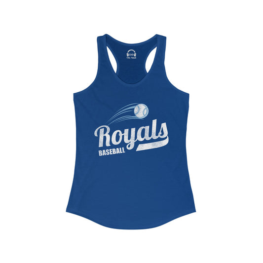 Royals baseball Women's Ideal Racerback Tank