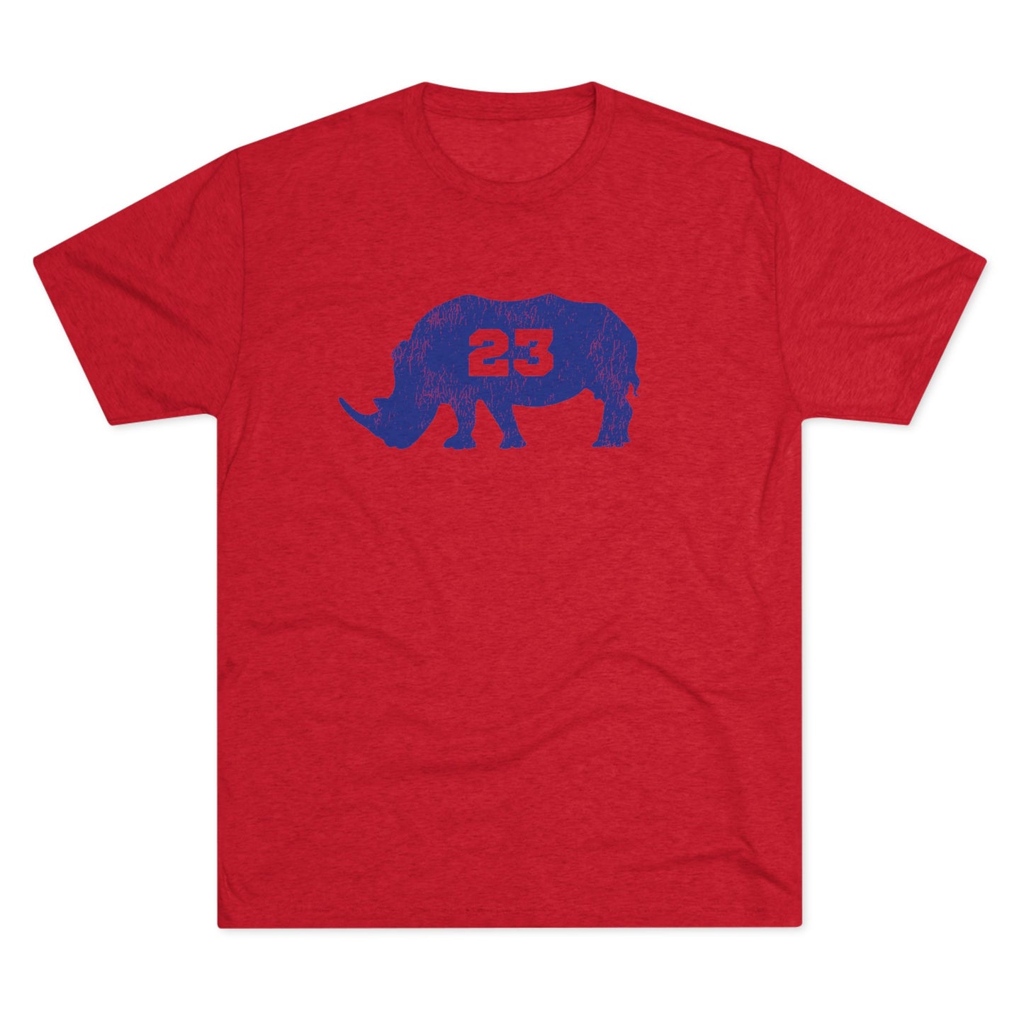 Rhino 23 Graphic Unisex Tri-Blend Crew Tee