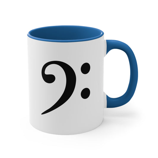 Bass Clef Accent Coffee Mug, 11oz