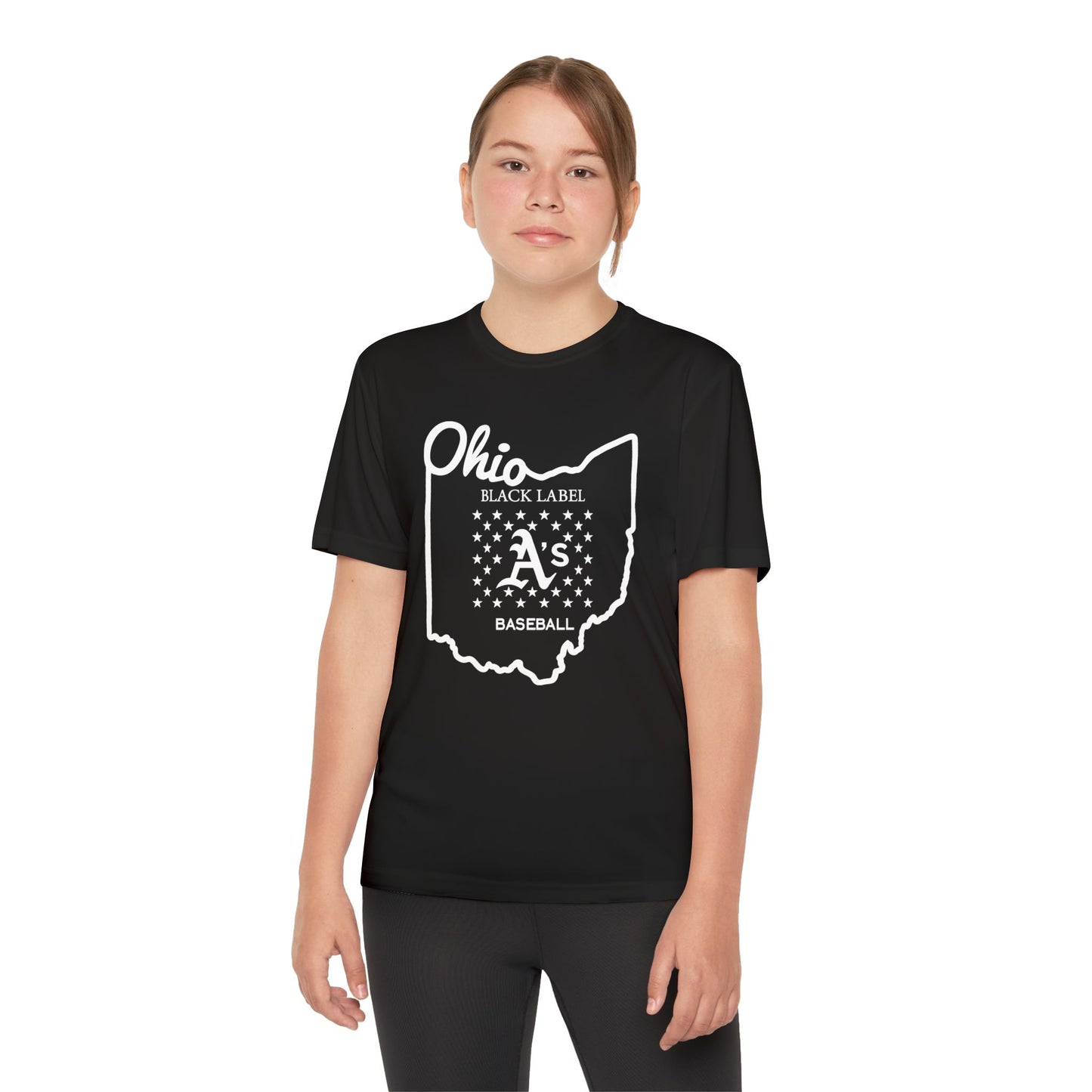 Black Label A’s Youth Baseball Tee
