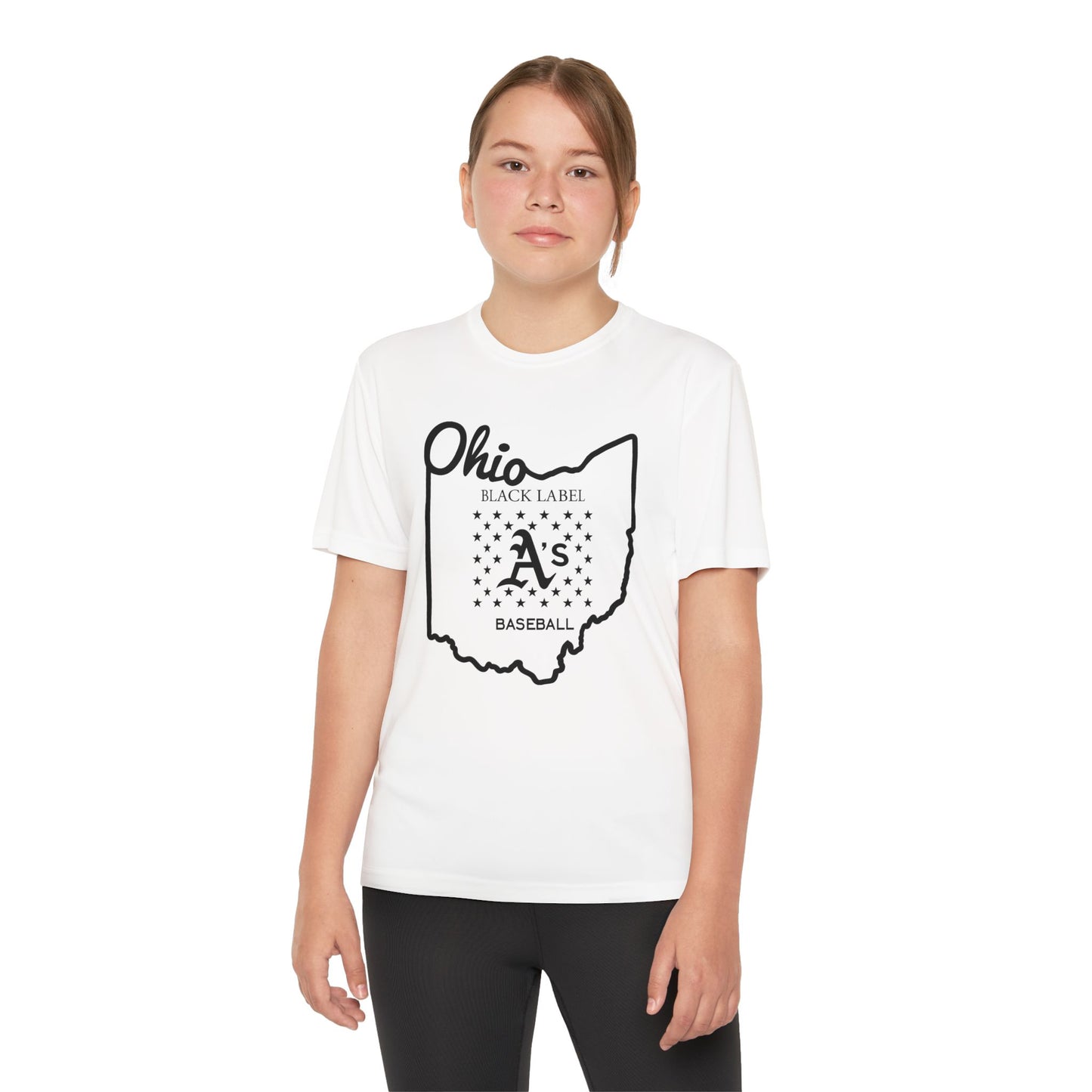 Black Label A’s Youth Baseball Tee