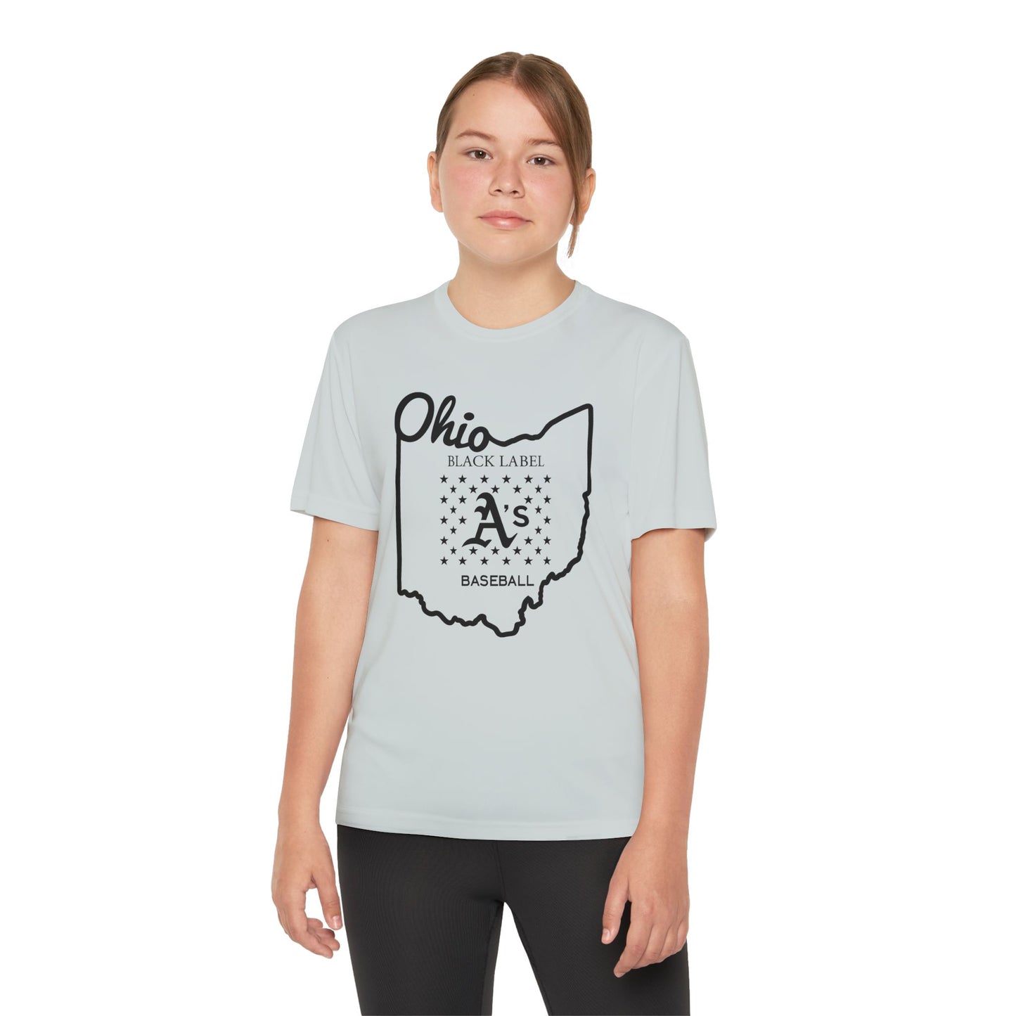 Black Label A’s Youth Baseball Tee
