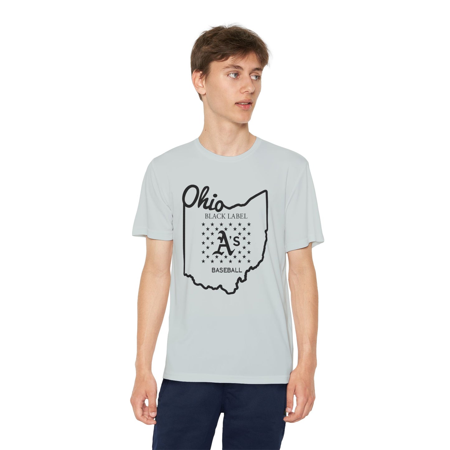 Black Label A’s Youth Baseball Tee