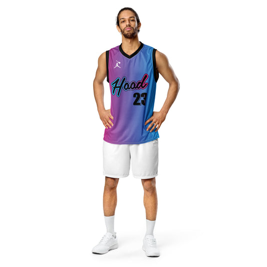 Miami Hood Gradient Recycled unisex basketball jersey