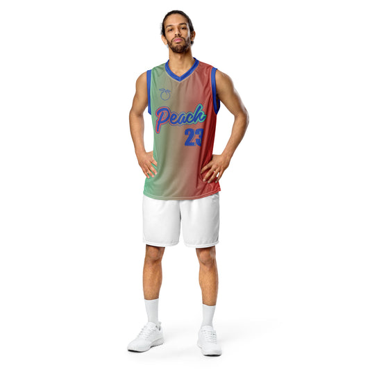 Peach Fest 23 Recycled unisex basketball jersey