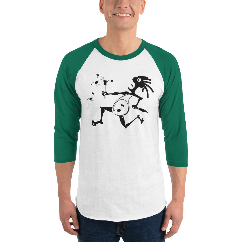 Note Eater 3/4 sleeve raglan shirt