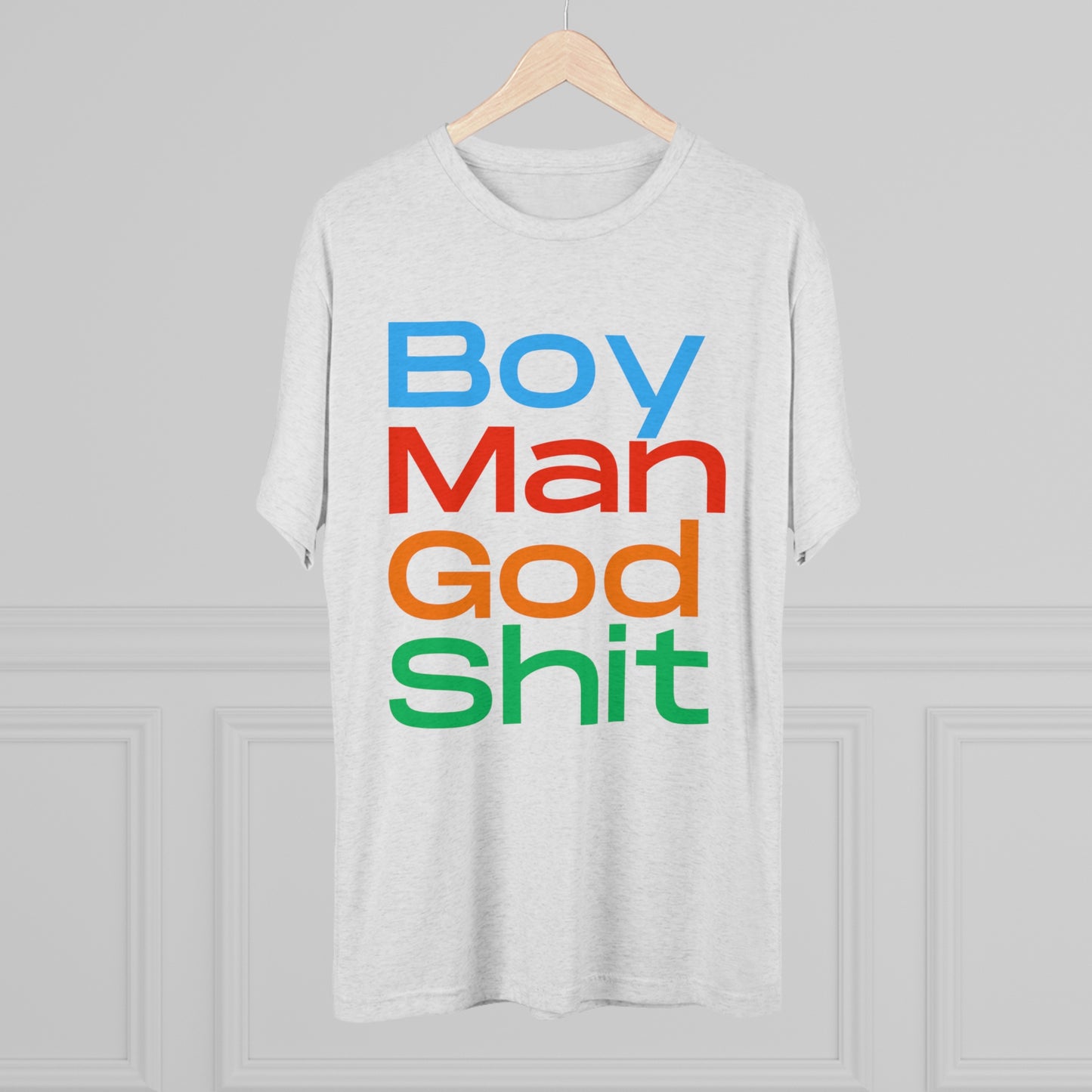 Boy Man Unisex Tri-Blend Crew Tee