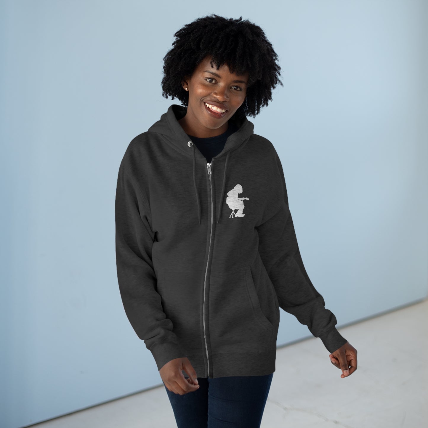 Houser Silhouette Unisex Zip Hoodie