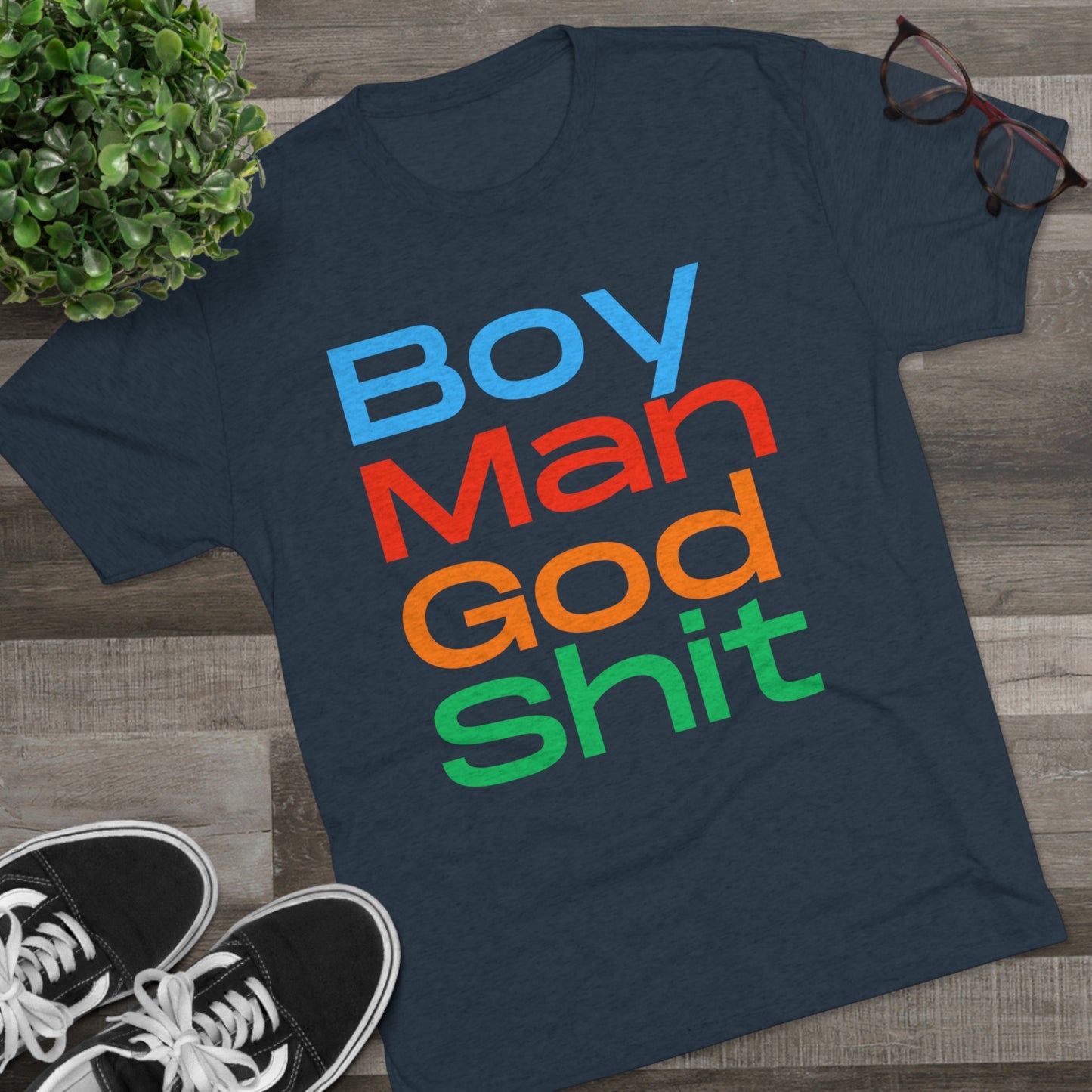 Boy Man Unisex Tri-Blend Crew Tee