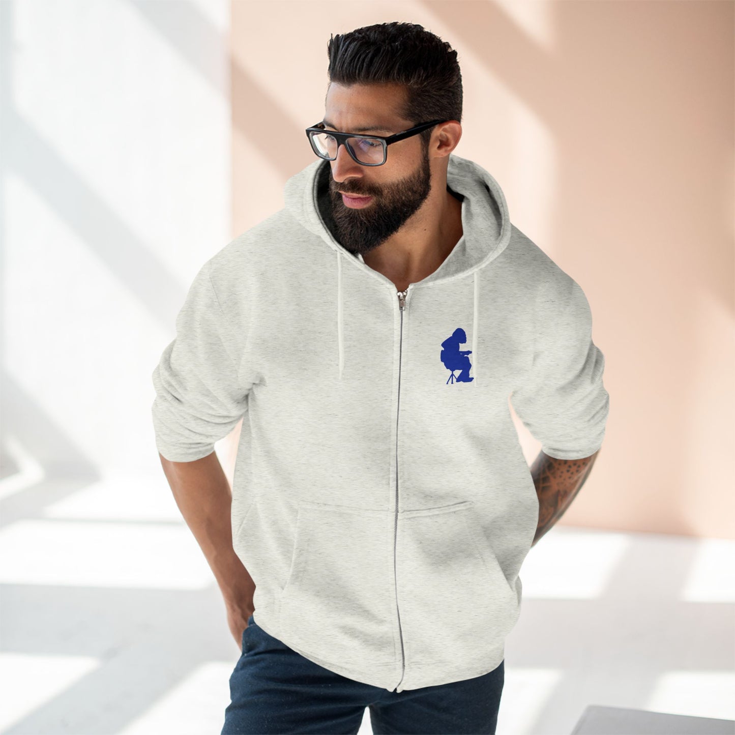 Houser Silhouette Unisex Zip Hoodie
