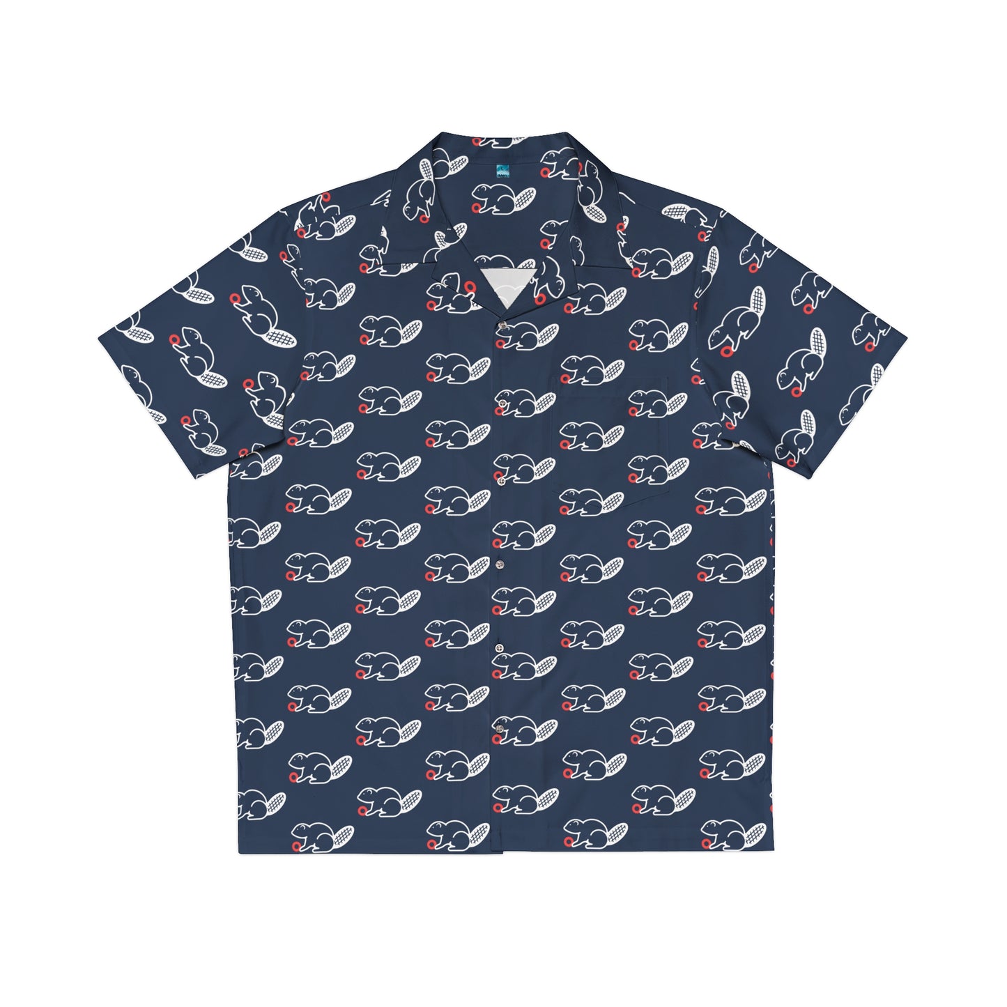 Star Lake Beaver All Over Men's Hawaiian Shirt (AOP)