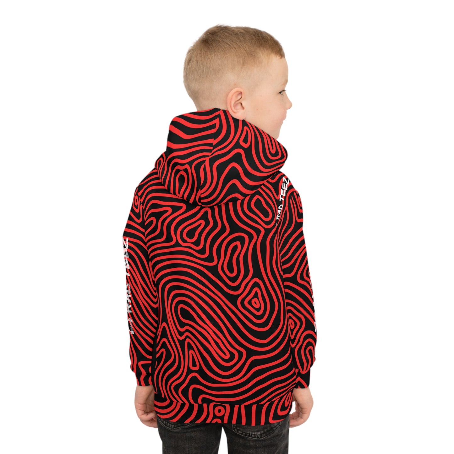 PS Gamer Rad Teez Red Swirl Kids Hoodie