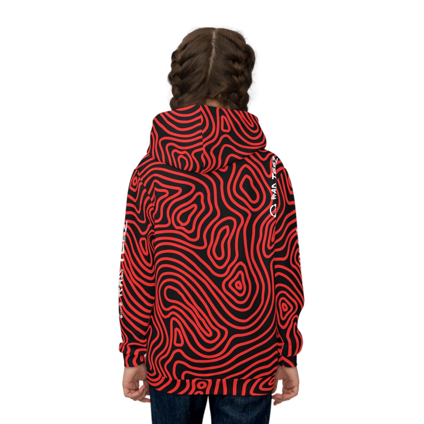 PS Gamer Rad Teez Red Swirl Kids Hoodie