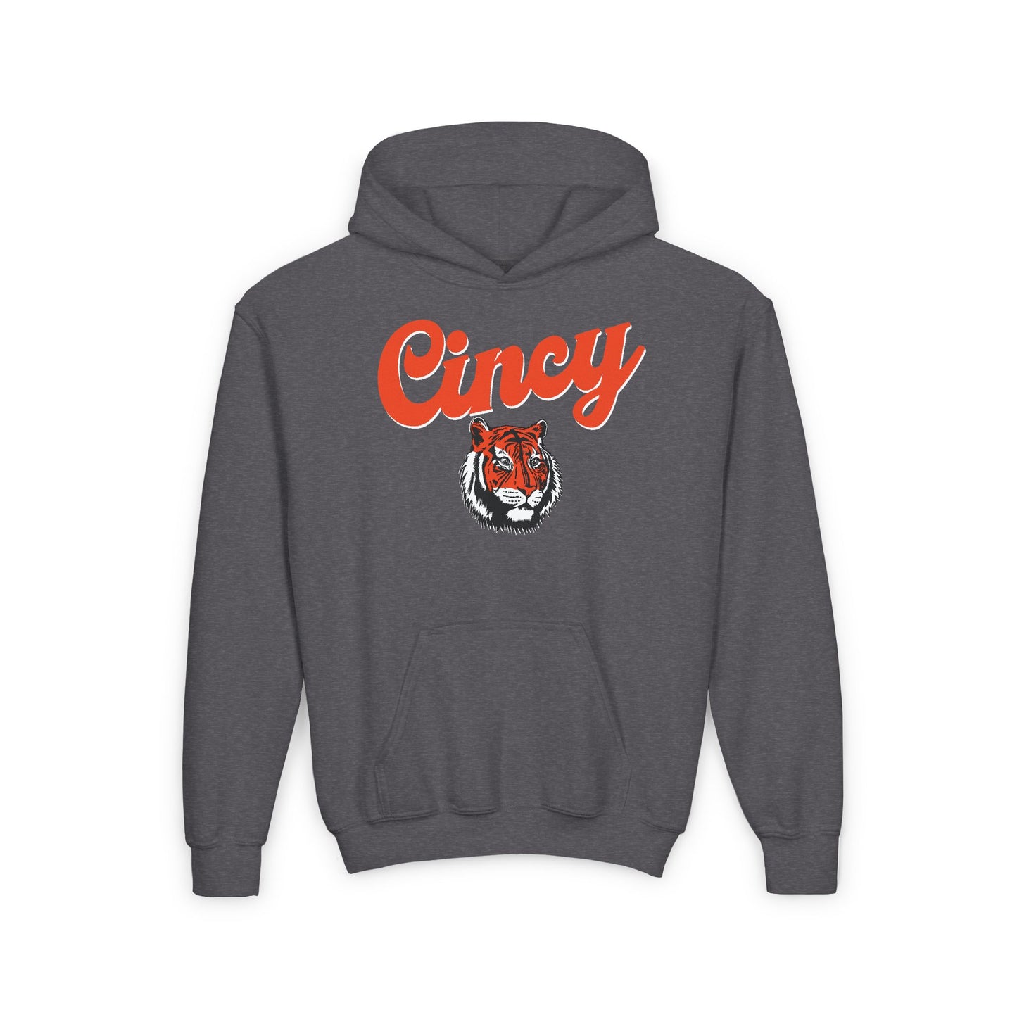 Cincy Football Tiger Youth Heavy Blend Hooded Sweatshirt