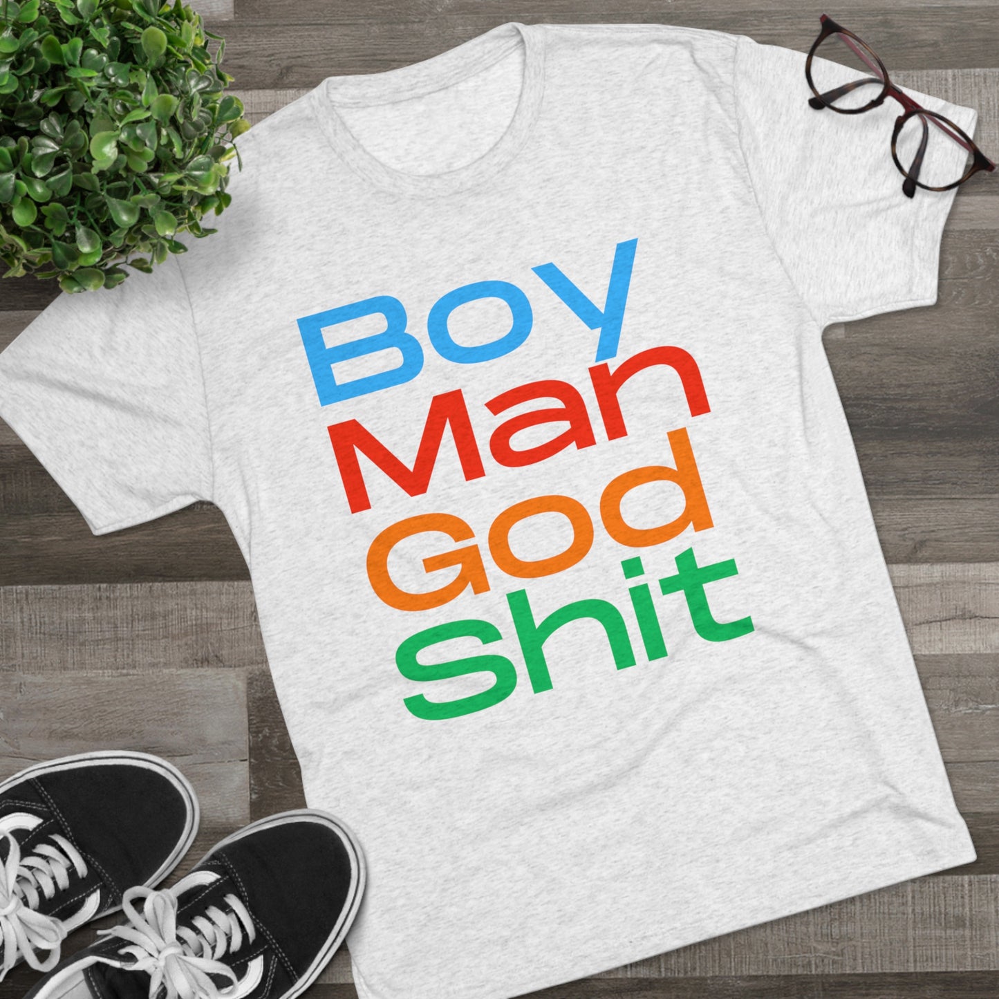 Boy Man Unisex Tri-Blend Crew Tee