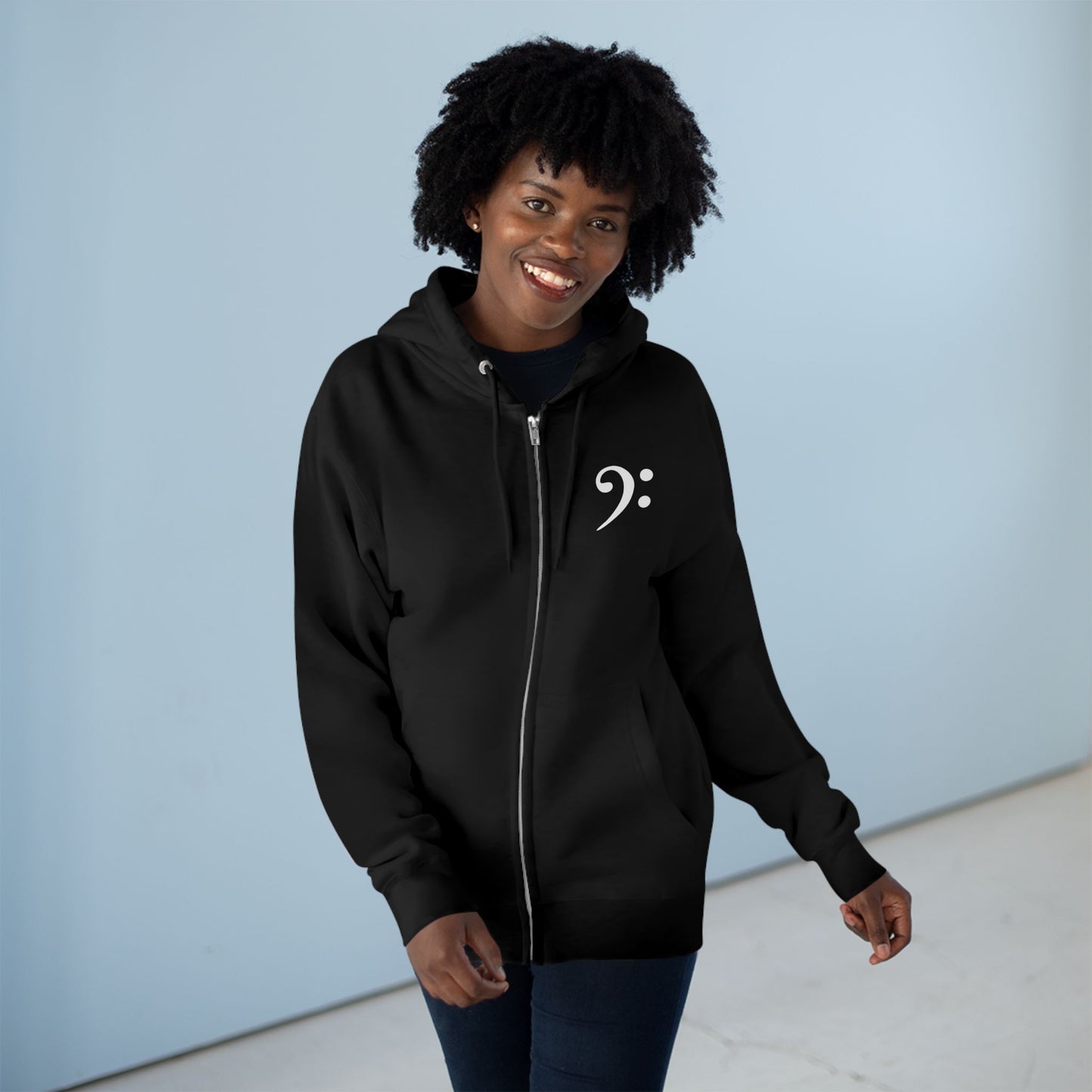 Bass Clef Zip Hoodie