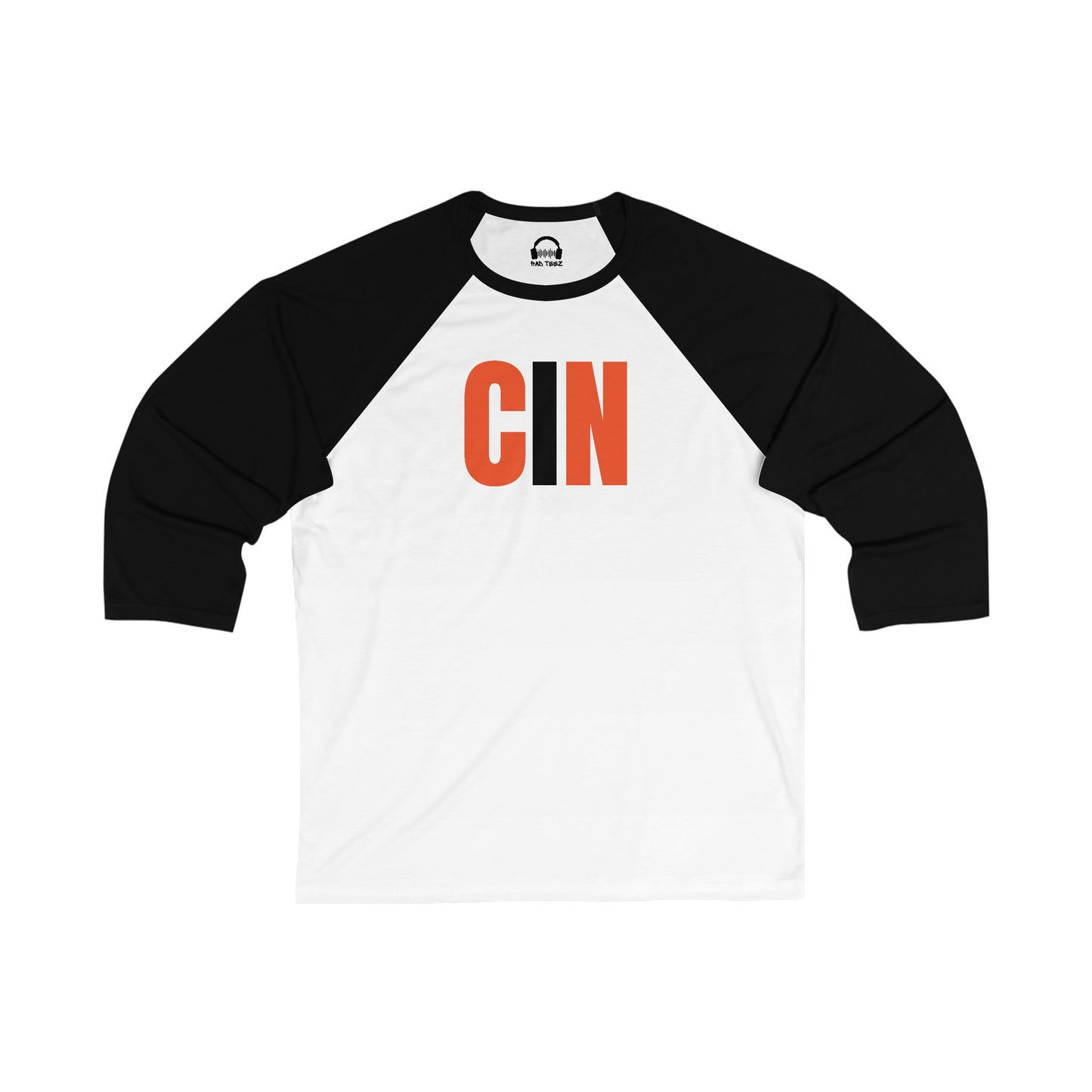 CIN Cincy Football Unisex 3\4 Sleeve Baseball Tee