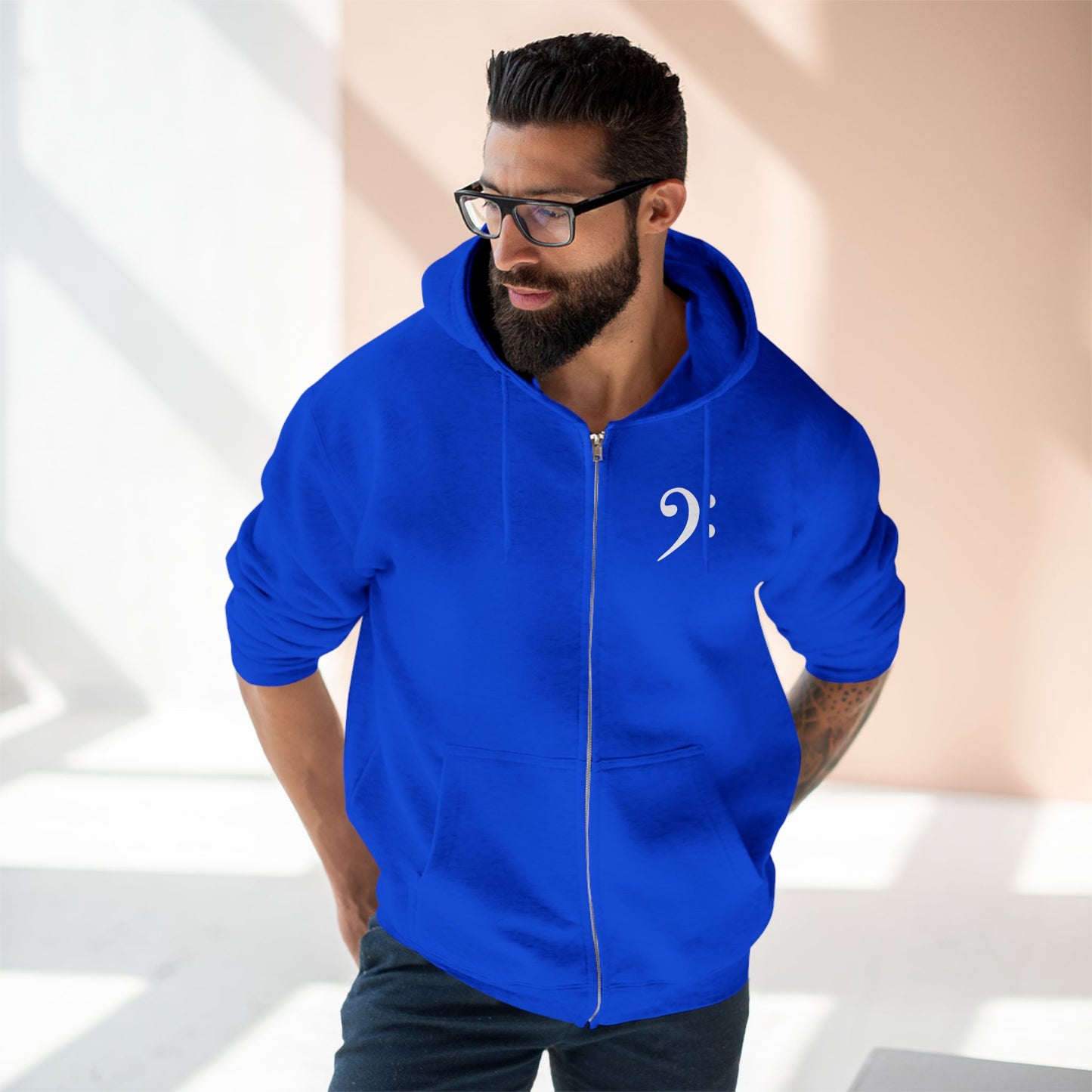 Bass Clef Zip Hoodie