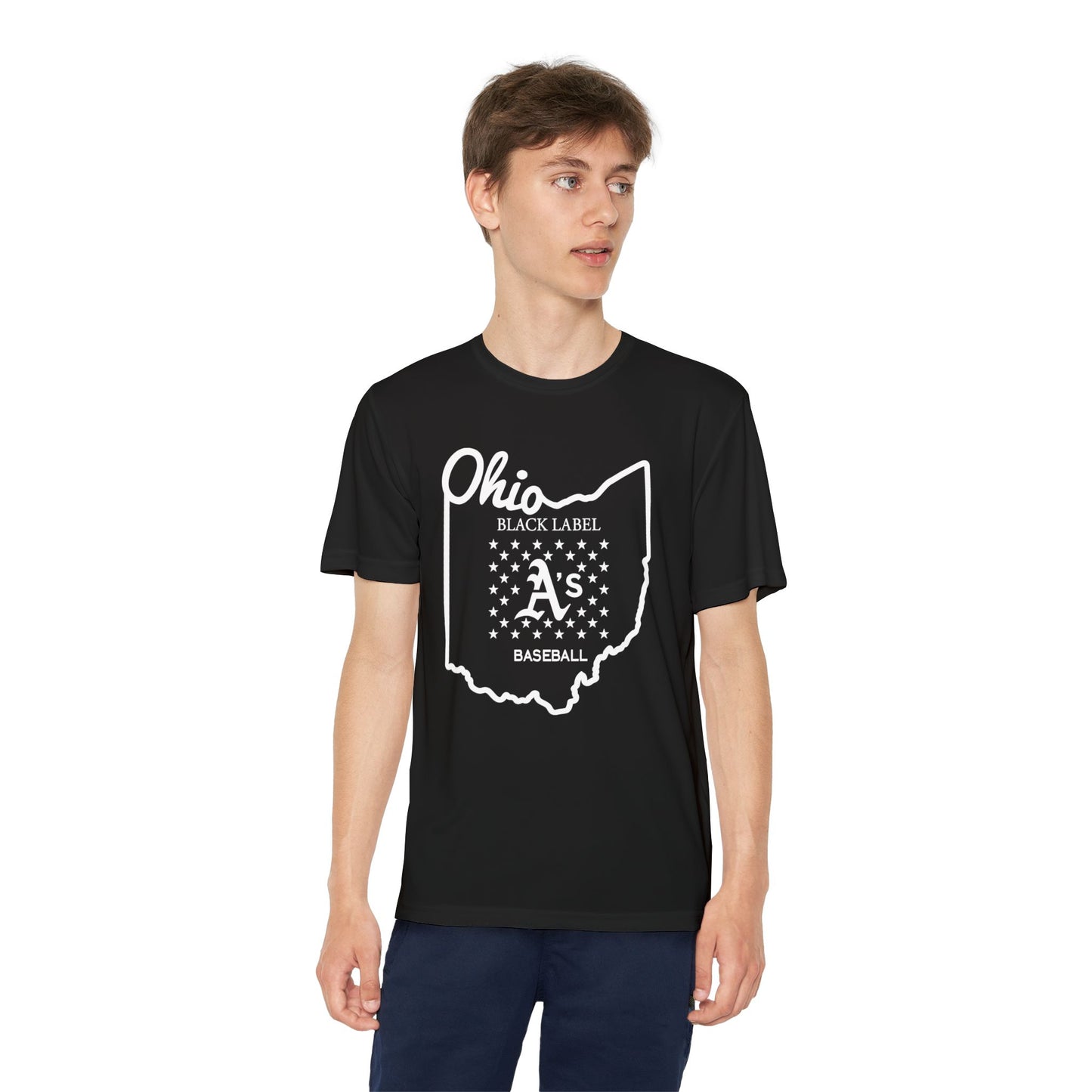 Black Label A’s Youth Baseball Tee