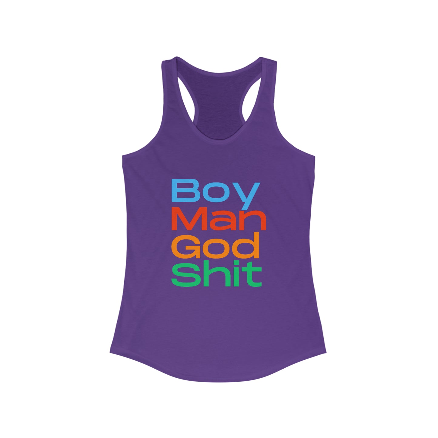 Boy Man Women's Ideal Racerback Tank