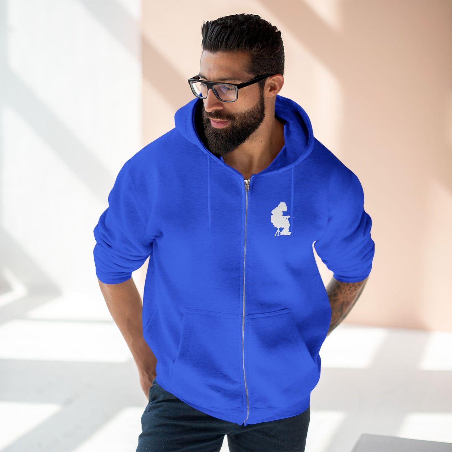 Houser Silhouette Unisex Zip Hoodie