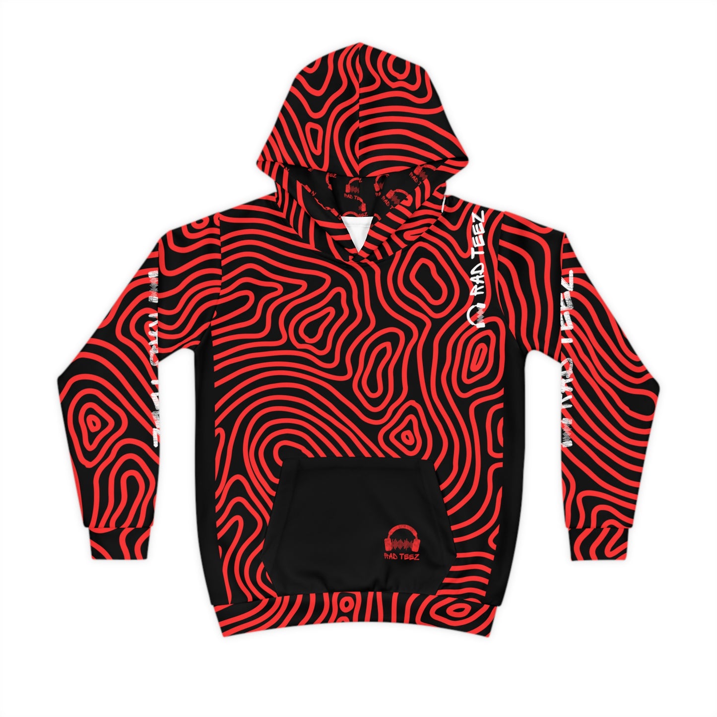 Rad Teez Red Swirl Kids Hoodie