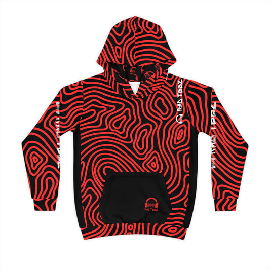 Rad Teez Red Swirl Kids Hoodie