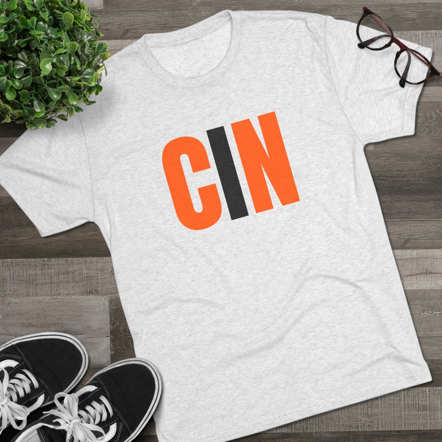 CIN Cincy Football Unisex Tri-Blend Crew Tee