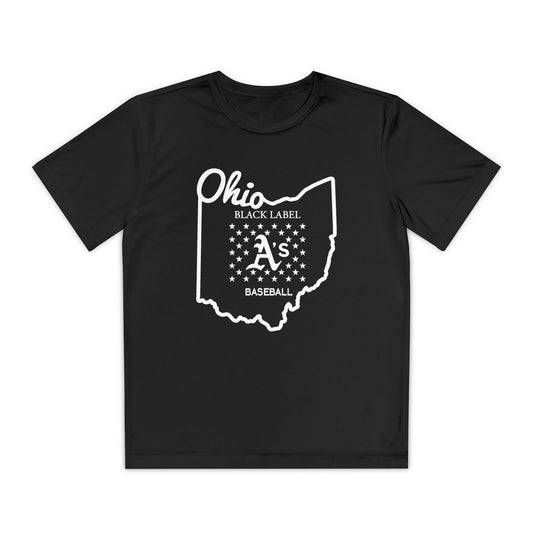 Black Label A’s Youth Baseball Tee