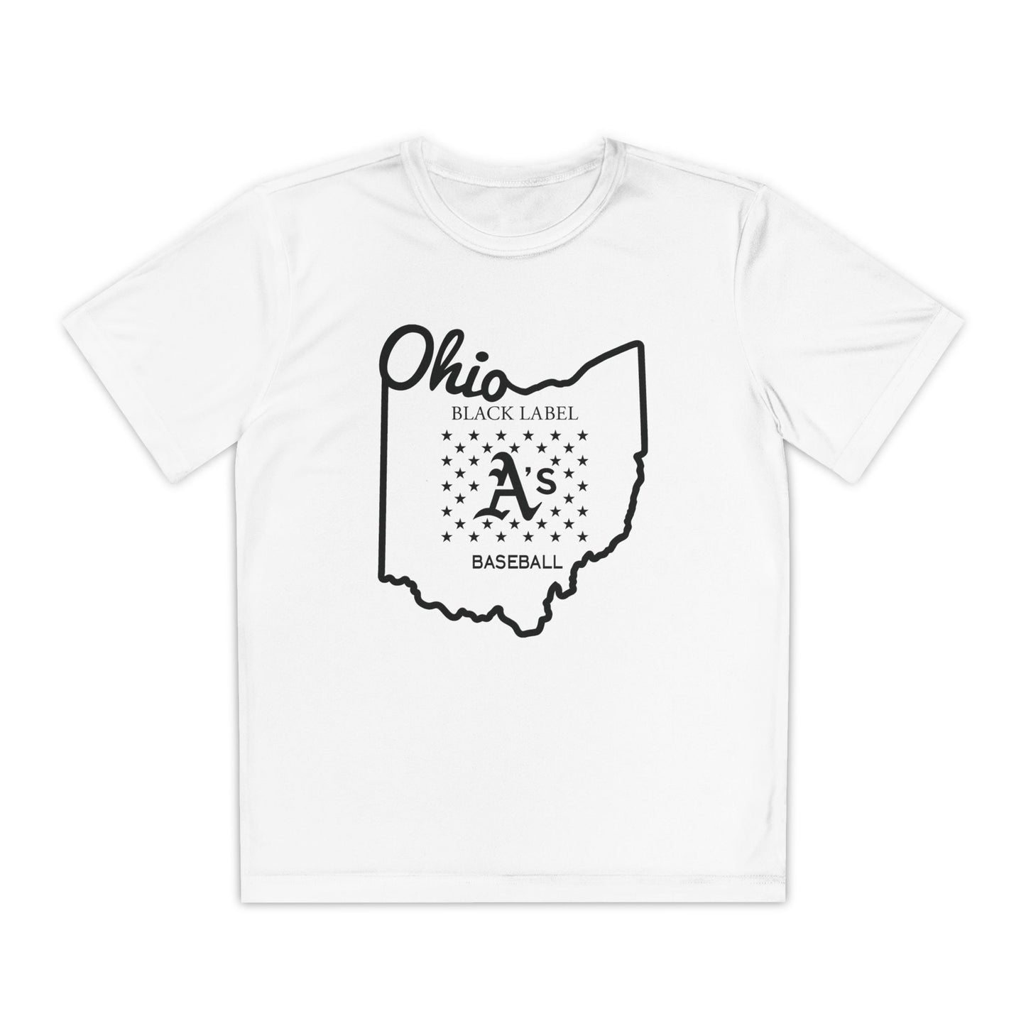 Black Label A’s Youth Baseball Tee