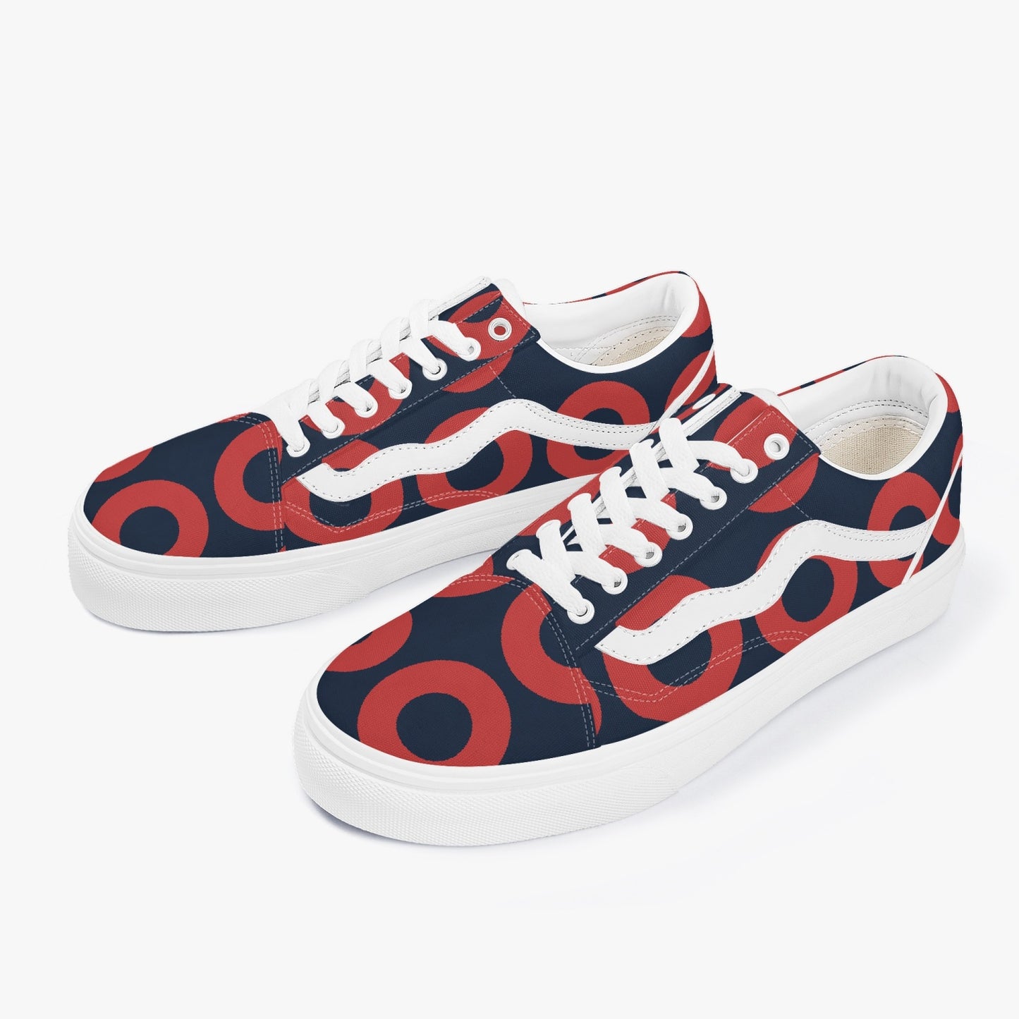 Donut lace-up canvas skate shoes