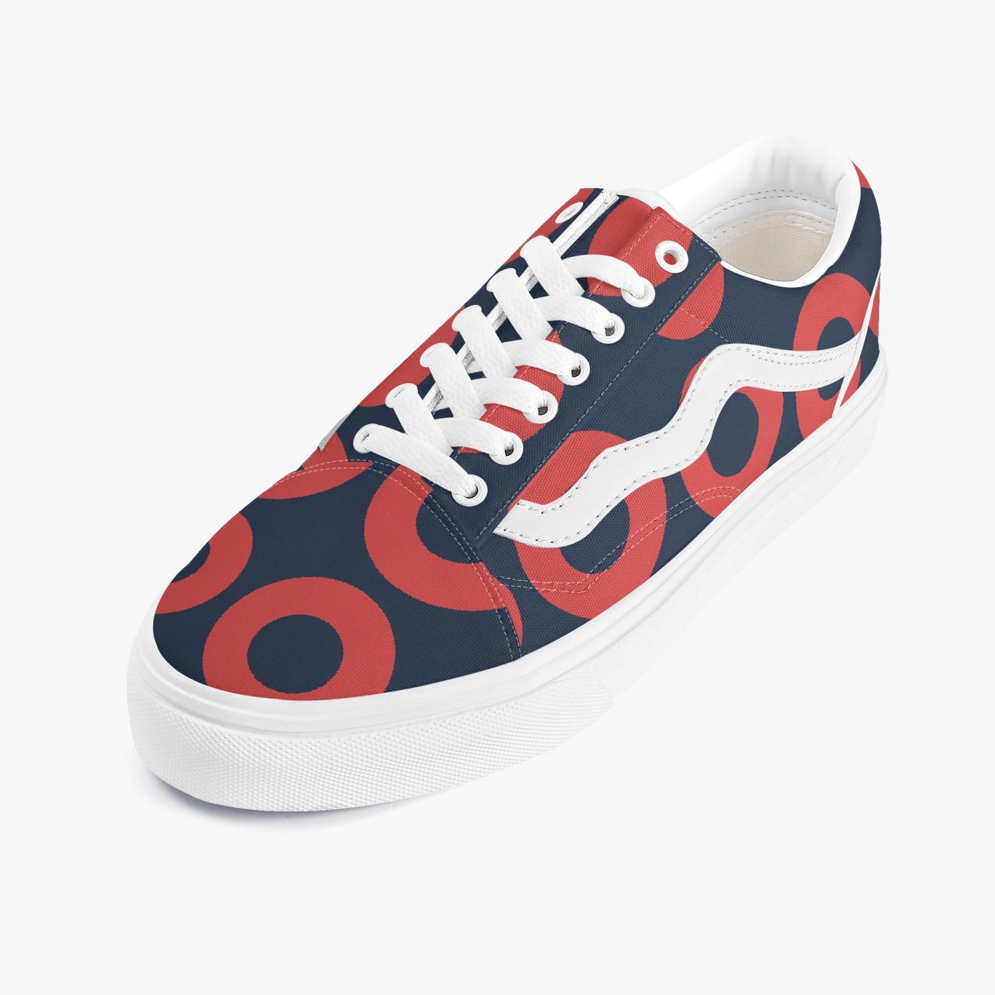 Donut lace-up canvas skate shoes