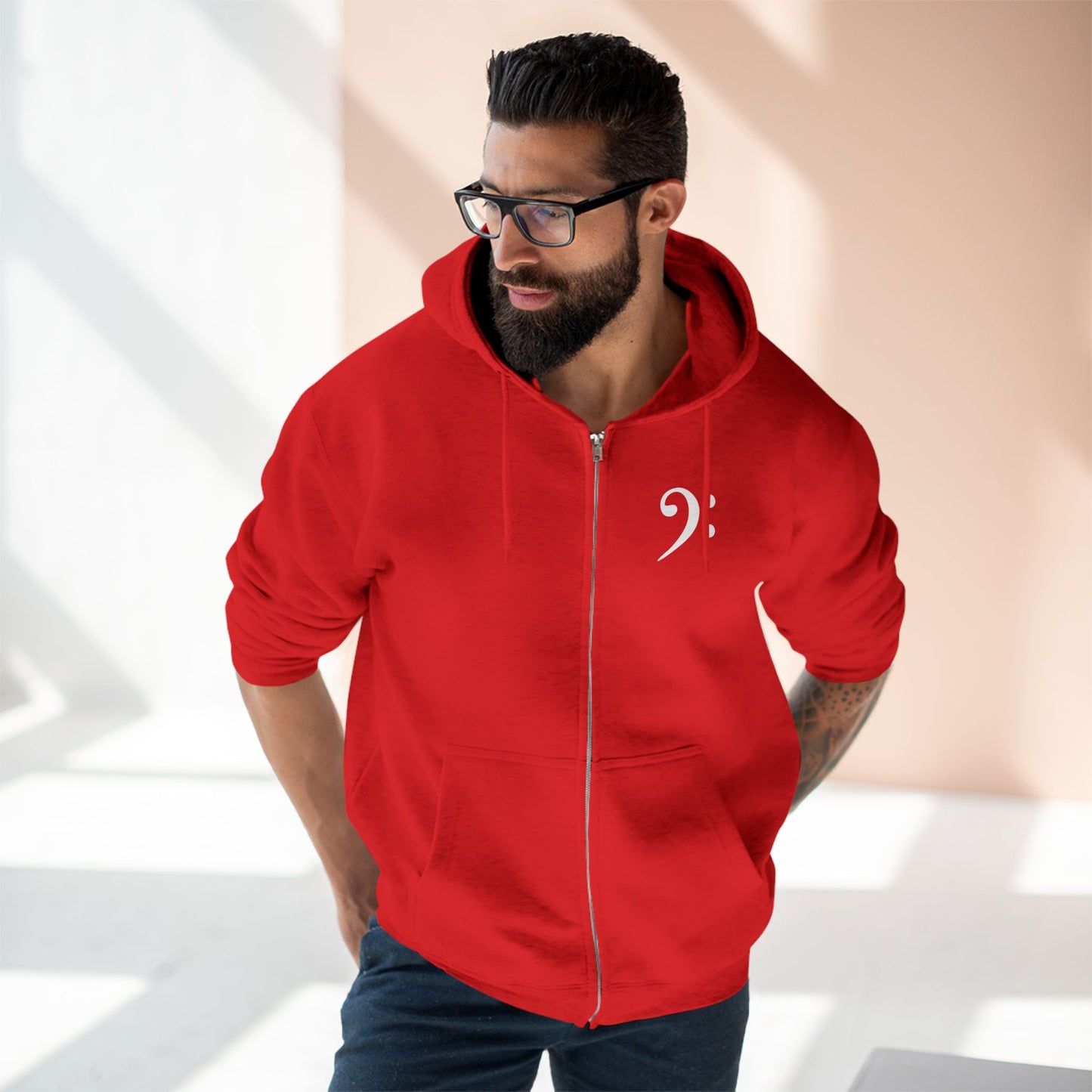 Bass Clef Zip Hoodie