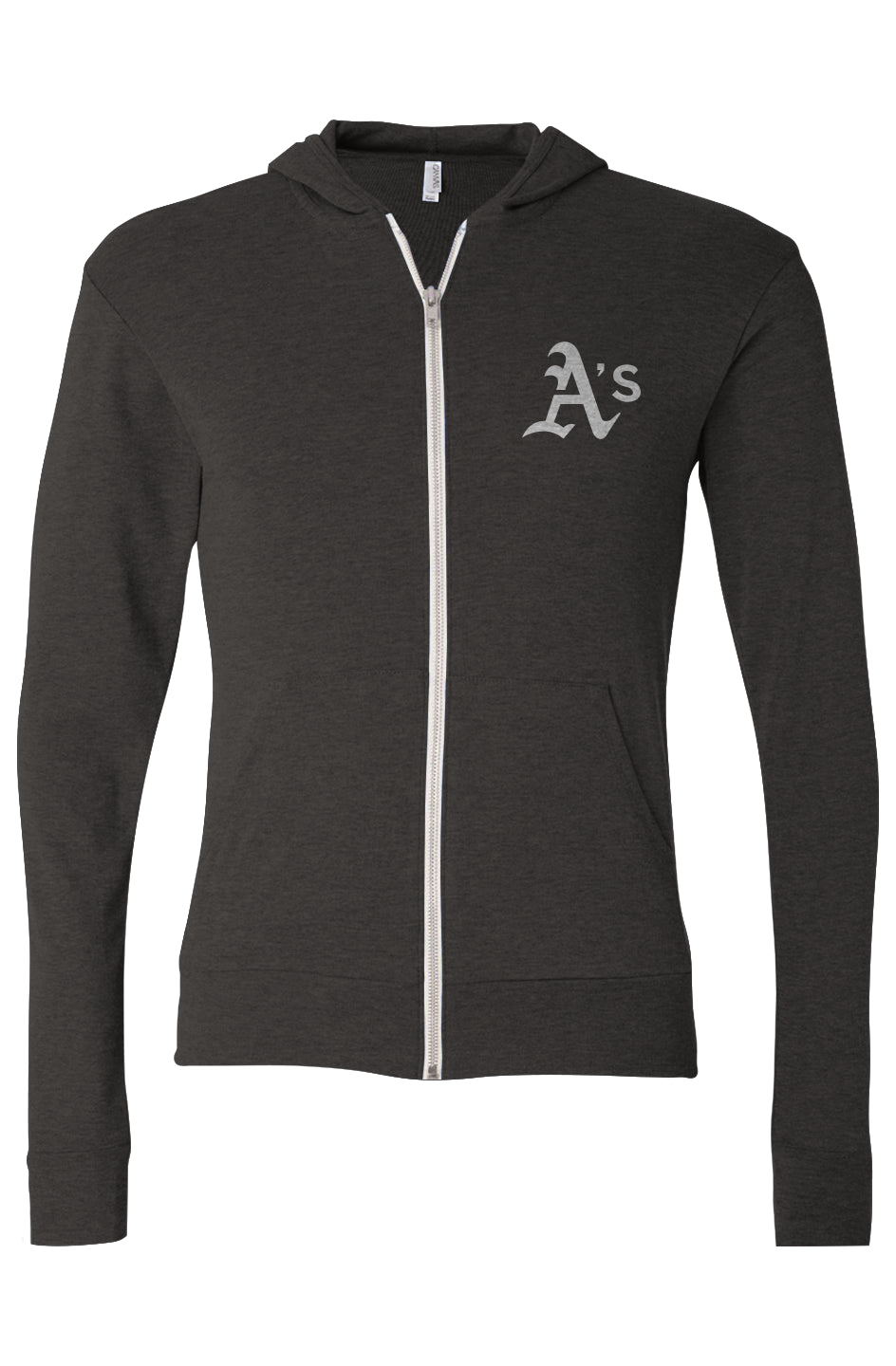 Black Label Athletics Triblend Full-Zip Lightweight Hoodie