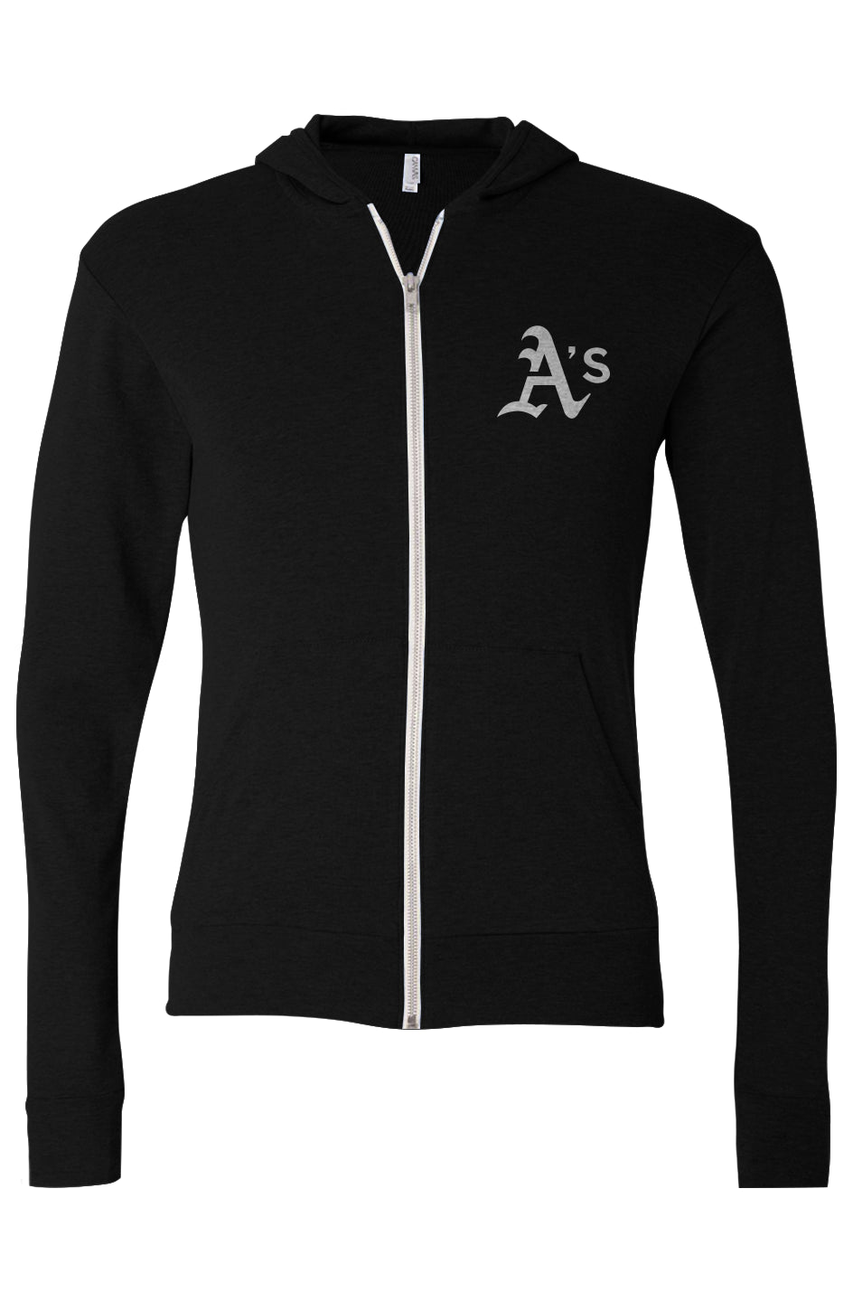 Black Label Athletics Triblend Full-Zip Lightweight Hoodie