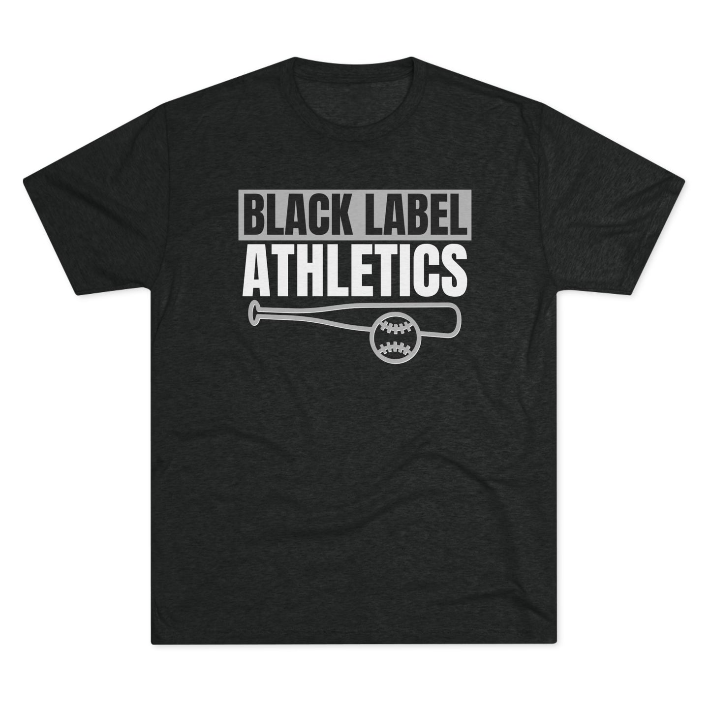 Black Label Athletics Unisex Tri-Blend Tee – Bat & Ball Edition