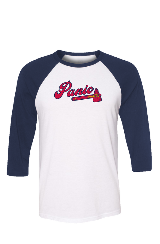 Panic Axe Unisex Tri-Blend 3/4 Raglan Tee