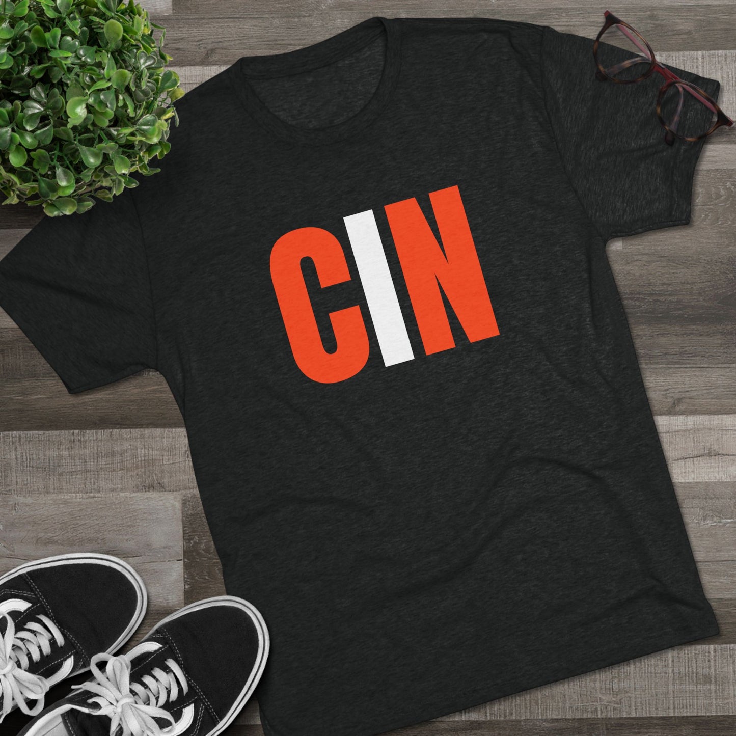 CIN Cincy Football Unisex Tri-Blend Crew Tee