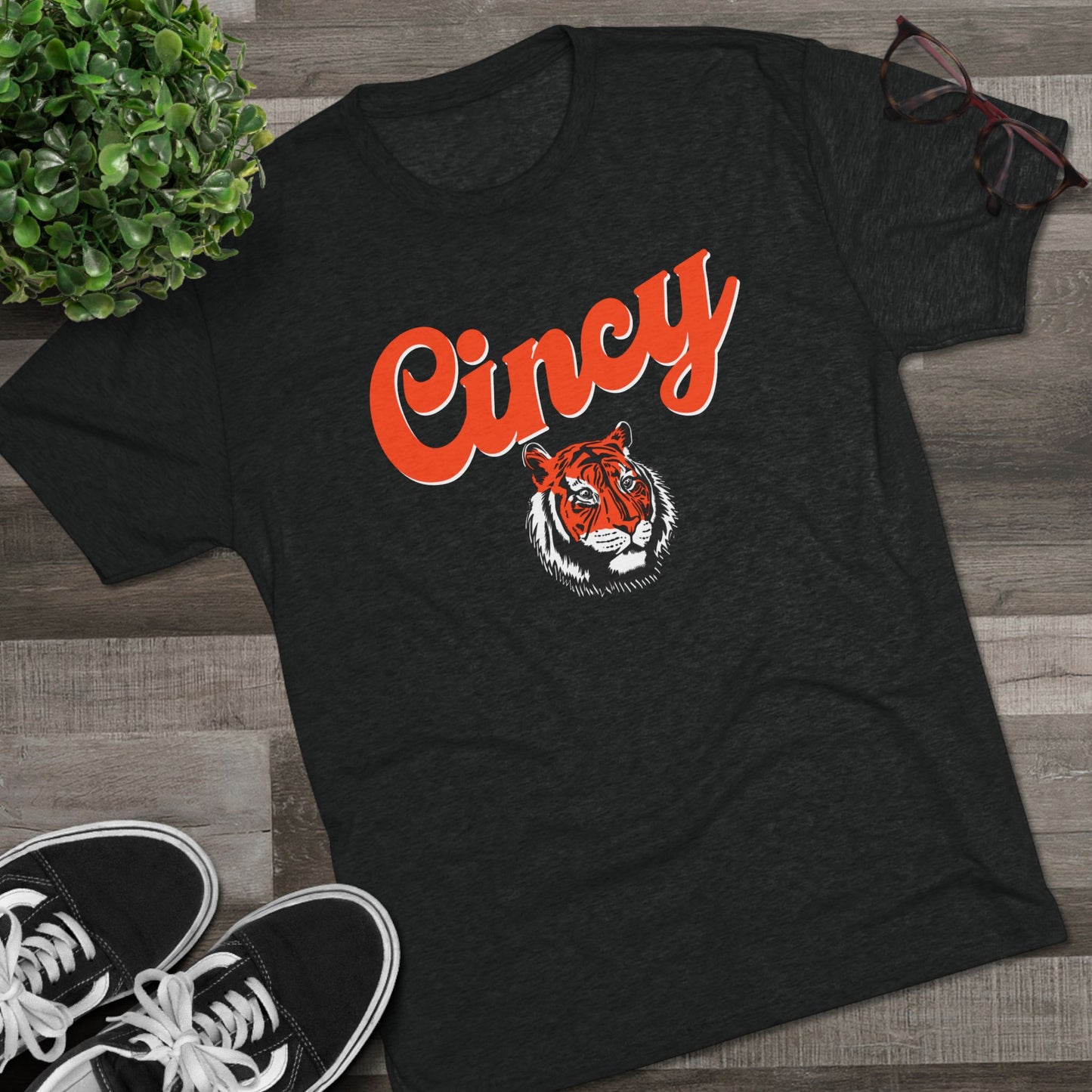 Cincy Football Tiger Unisex Tri-Blend Crew Tee