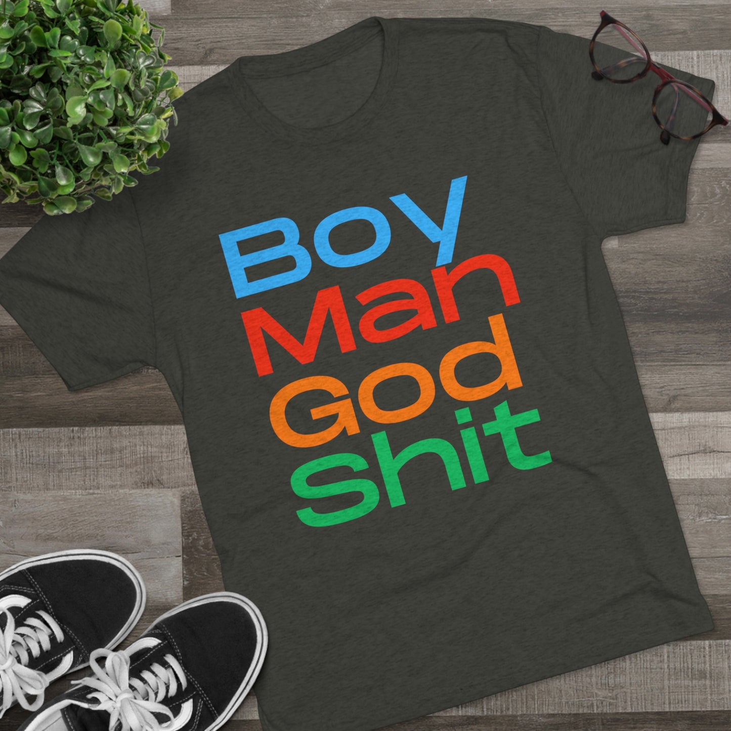 Boy Man Unisex Tri-Blend Crew Tee