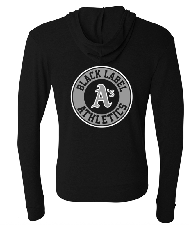 Black Label Athletics Triblend Full-Zip Lightweight Hoodie