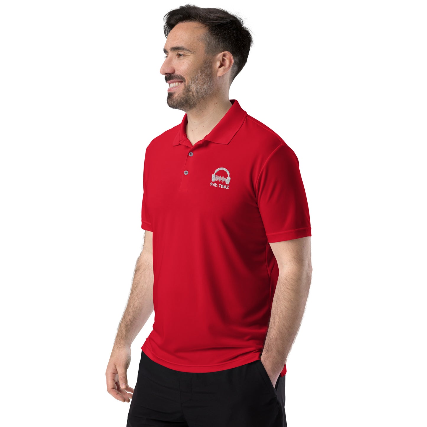 Rad Teez adidas performance polo shirt