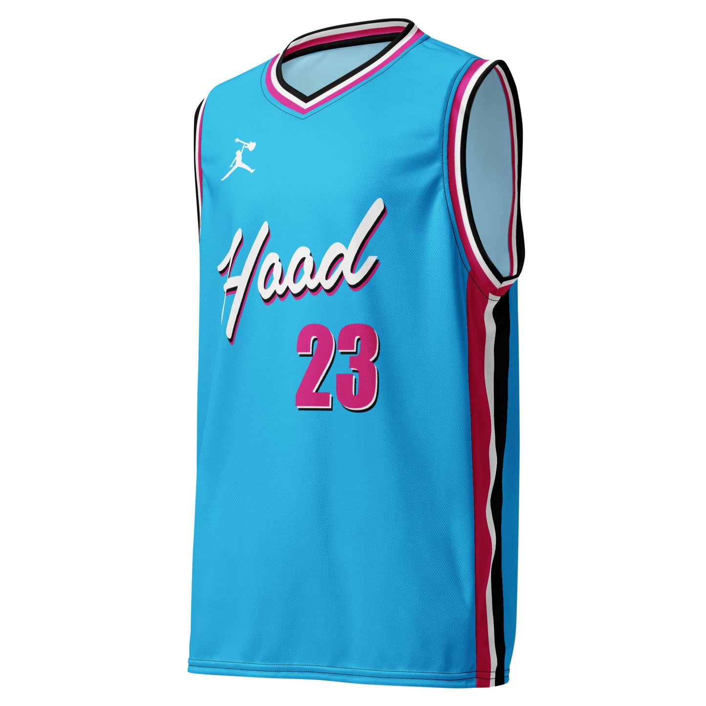 Miami Hood Blue Recycled unisex basketball jersey