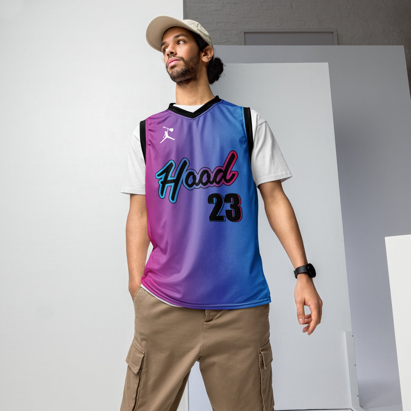 Miami Hood Gradient Recycled unisex basketball jersey