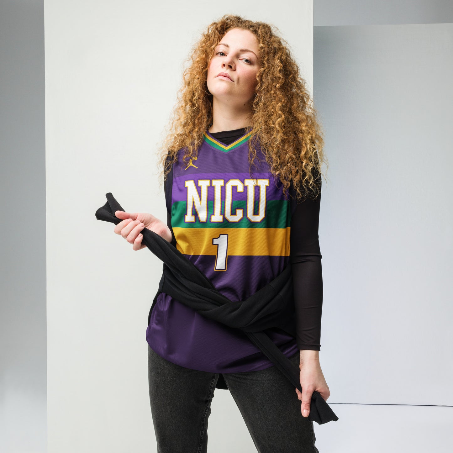 NICU Recycled unisex basketball jersey