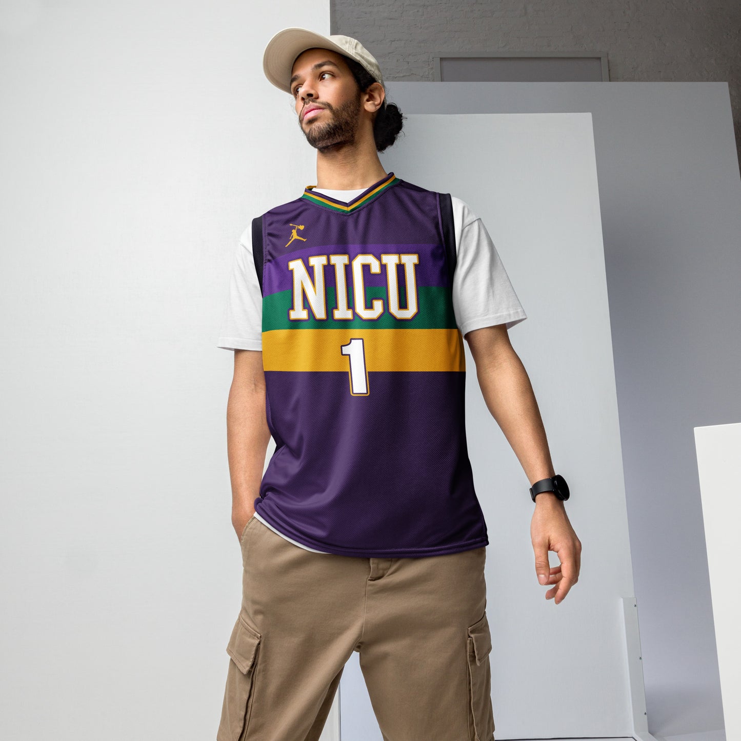 NICU Recycled unisex basketball jersey