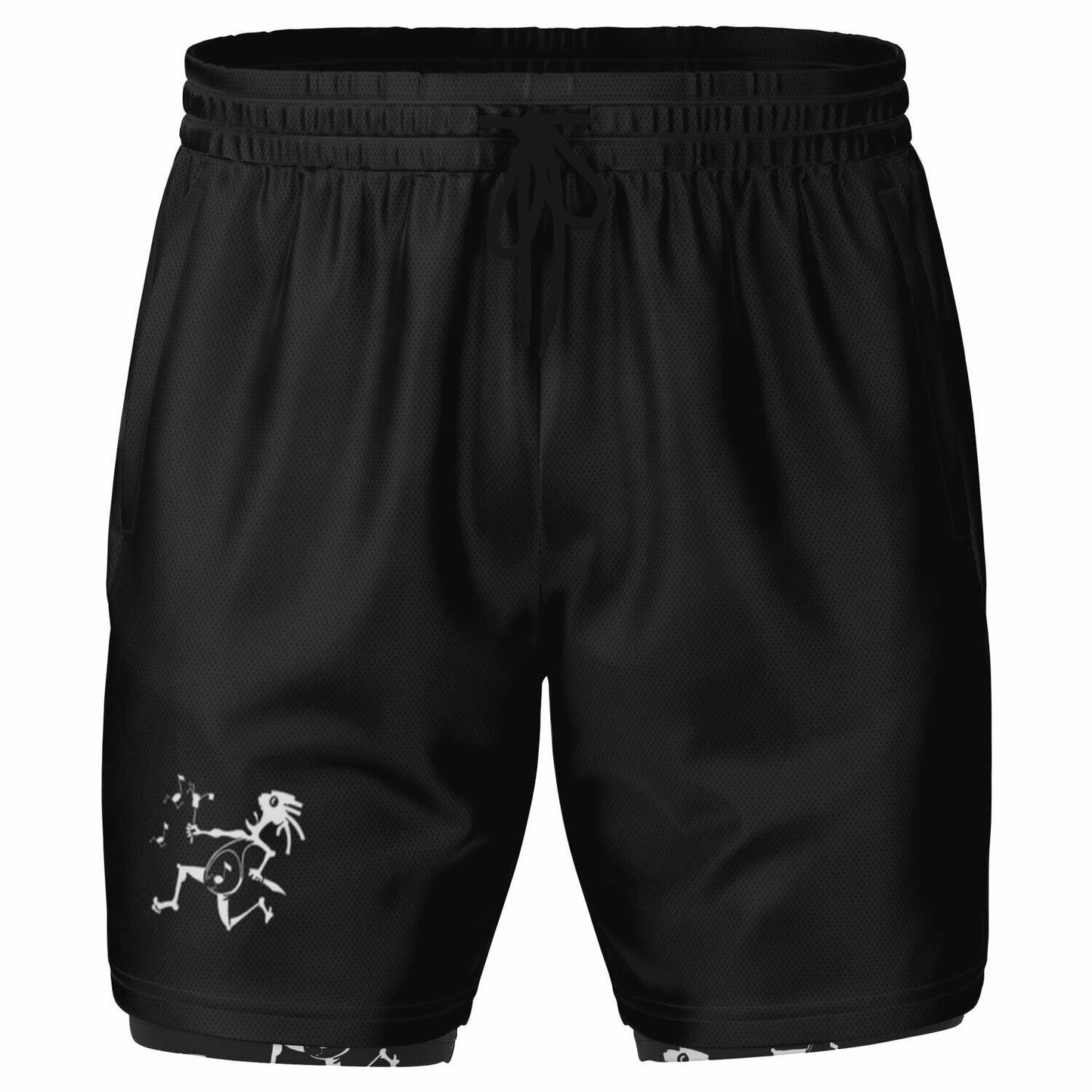 Note Eater Men's 2-in-1 Shorts - AOP