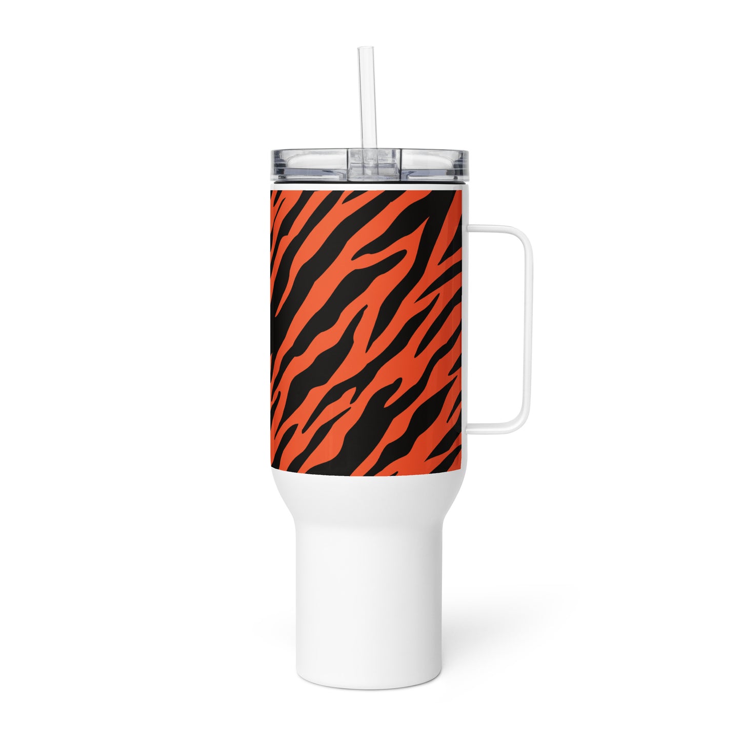 Cincy Football Tiger Stripe Tailgate mug with a handle