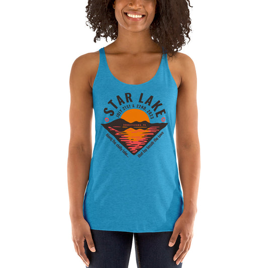 Star Lake Lakeside Women's Tri-Blend Racerback Tank